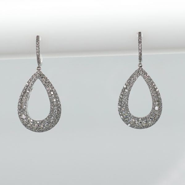Aretes diamantes Oro blanco