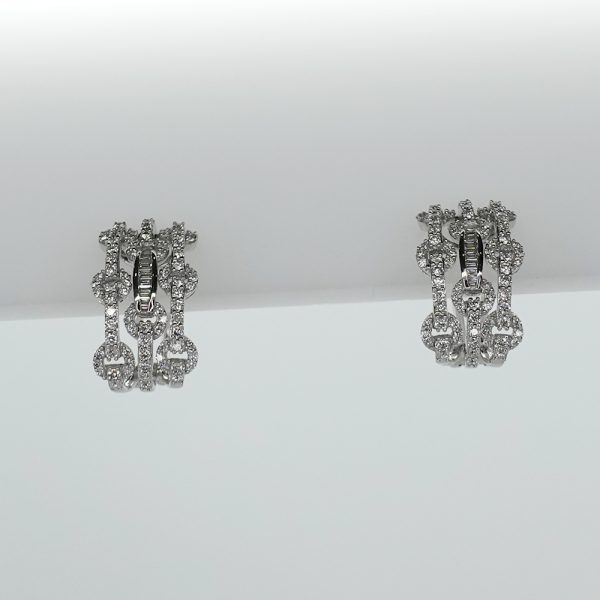 Aretes diamantes Oro blanco