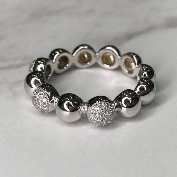 Anillo de oro blanco brillantes