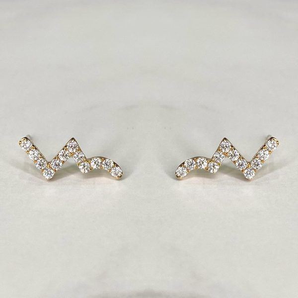 Aretes oro amarillo con brillantes