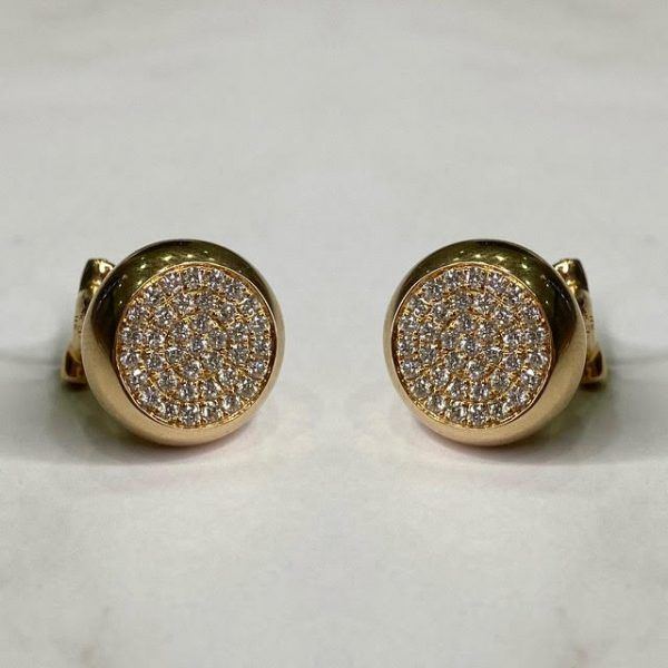 Aretes oro amarillo con brillantes