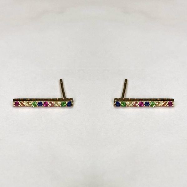 Aretes con piedras semipreciosas