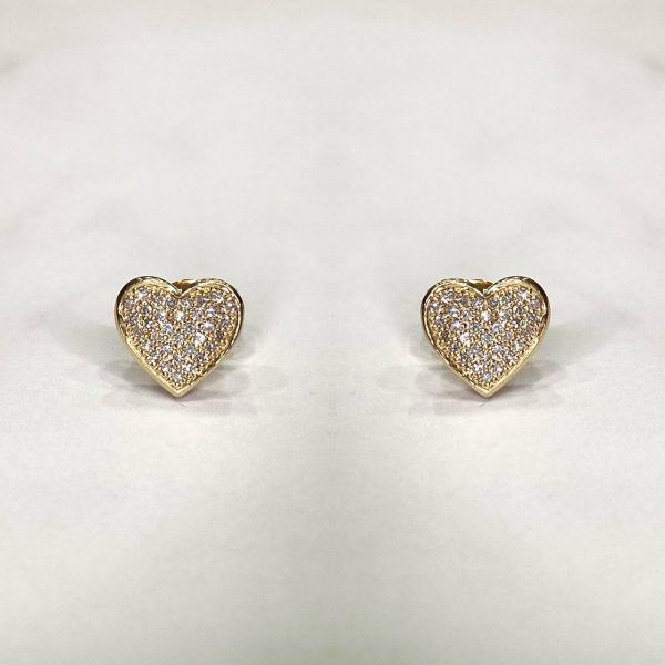 Aretes oro amarillo con brillantes