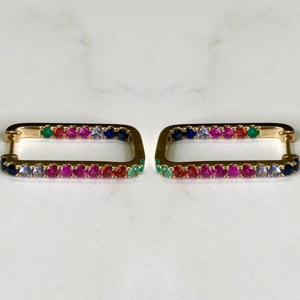 Aretes de zafiro en oro amarillo