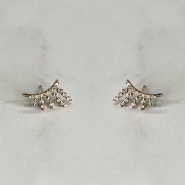 Aretes en oro amarillo con brillantes