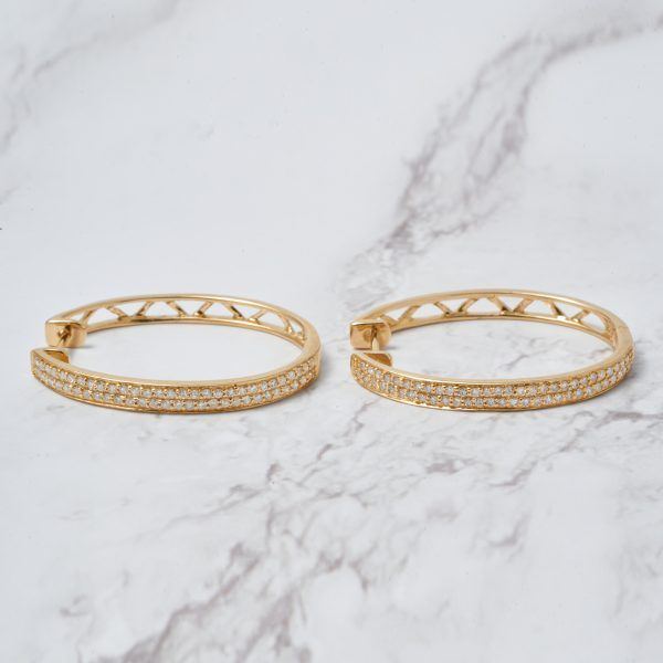 Aretes oro amarillo con brillantes