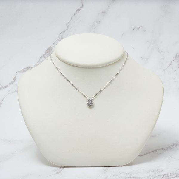 Cadena/Dije oro blanco con brillantes