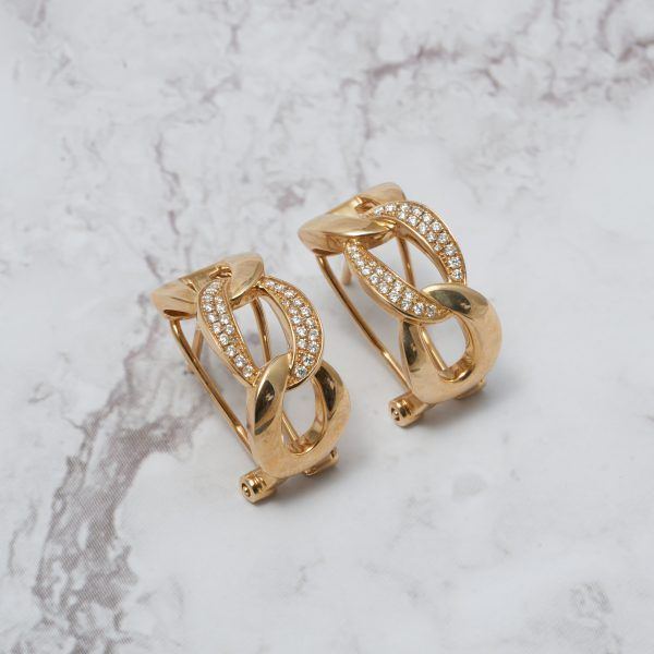 Aretes oro amarillo con brillantes