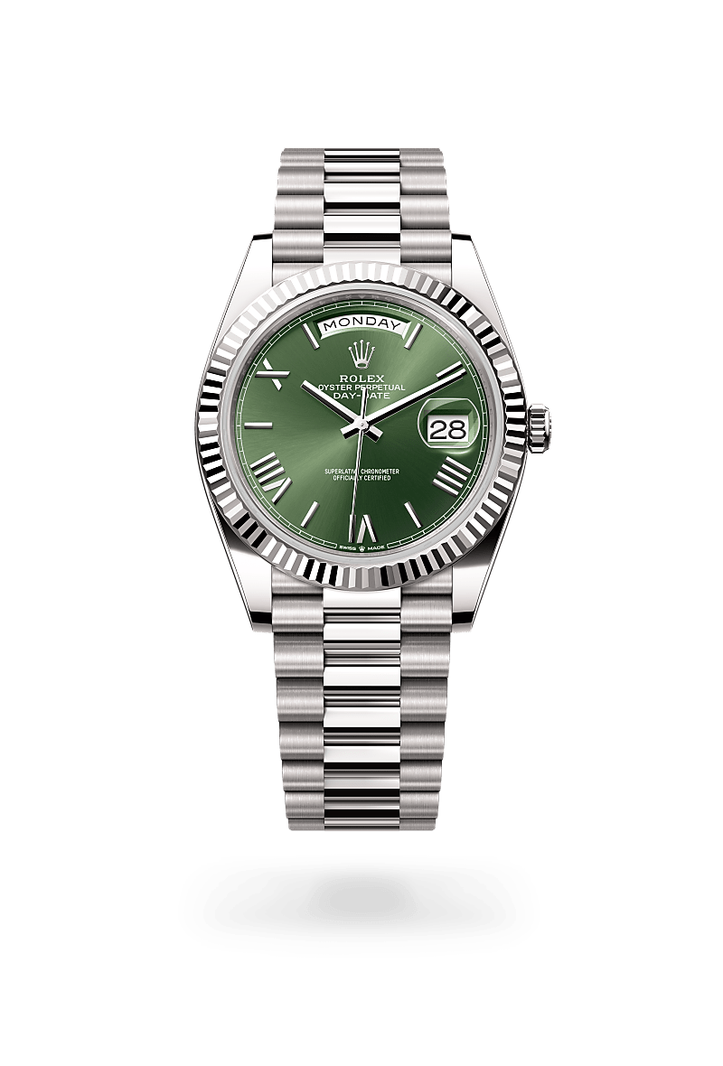 Rolex Day Date 40 de Oro blanco de 18 quilates M228239 0033 Mercurio Joyeros