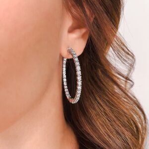 Argollas de diamantes en oro blanco