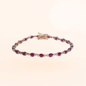 Pulsera Rubí Oro Amarillo Diamantes