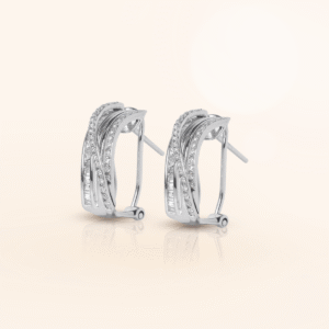 Aretes Diamantes Oro Blanco