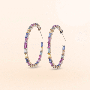 Aretes Oro Amarillo Zafiro