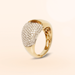 Anillo Oro Amarillo Diamantes