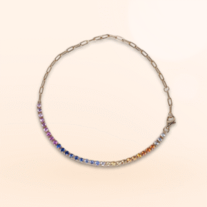 Pulsera Oro Amarillo Zafiro Diamantes